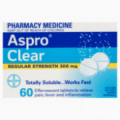 Aspro Clear Aspirin 300mg Effervescent Tablet 60pk