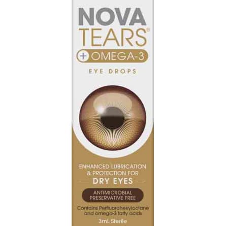 Nova Tears Omega-3 Lubricant Eye Drops 3mL - 9340404001823 are sold at Cincotta Discount Chemist. Buy online or shop in-store.