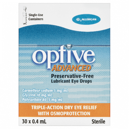 Optive Advanced Eye Drops 0.4mLx30 - 9315195945427 are sold at Cincotta Discount Chemist. Buy online or shop in-store.