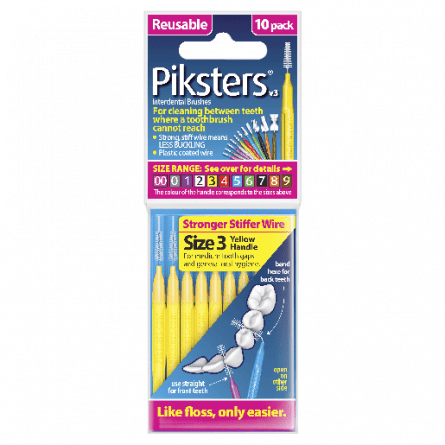 Piksters Size 3 Yellow 10 pk - 9336628000032 are sold at Cincotta Discount Chemist. Buy online or shop in-store.