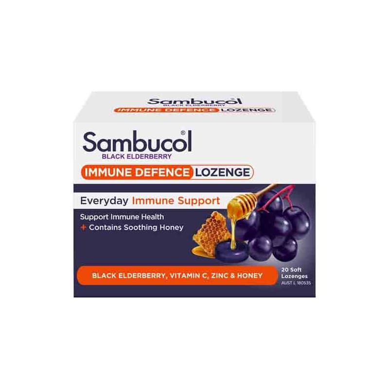 Sambucol Immune Defence Lozenges 20pk - 9314807024680 are sold at Cincotta Discount Chemist. Buy online or shop in-store.