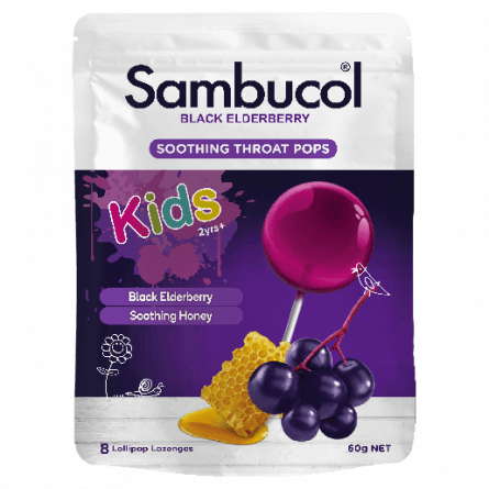 Sambucol Kids Throat Pops 8 Pack - 9314807065454 are sold at Cincotta Discount Chemist. Buy online or shop in-store.