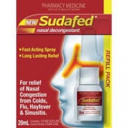 Sudafed Nasal Spray Pmp Refill 20mL - 9300607080018 are sold at Cincotta Discount Chemist. Buy online or shop in-store.