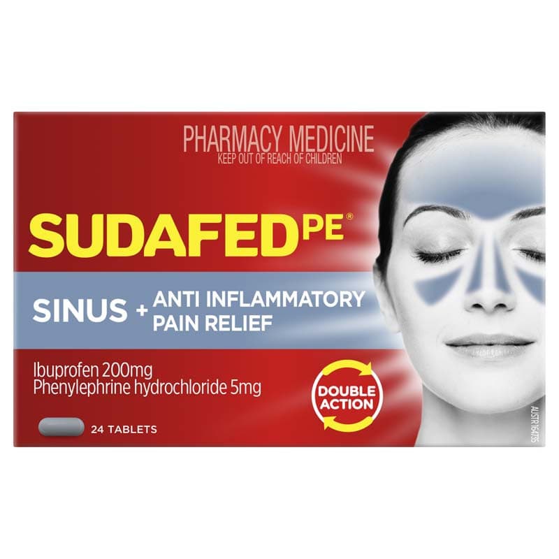 Sudafed Pe Sinus + Anti-Inf Pain Tablets 24 - 9300607080056 are sold at Cincotta Discount Chemist. Buy online or shop in-store.