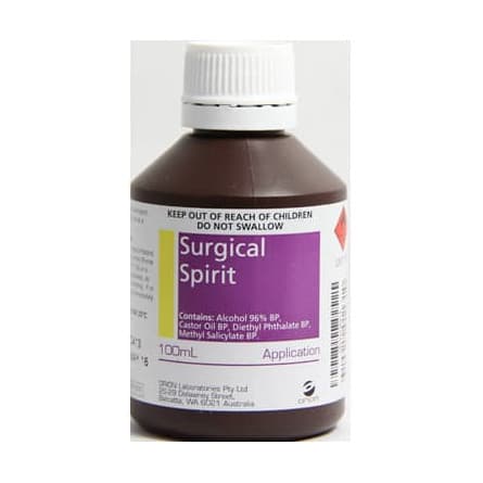 Surgical Spirit 100mL - 9319912011310 are sold at Cincotta Discount Chemist. Buy online or shop in-store.