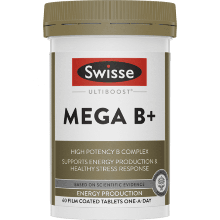 Swisse Ultiboost Mega B+ 60 Tablets - 9311770591676 are sold at Cincotta Discount Chemist. Buy online or shop in-store.