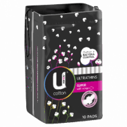 Buy U by Kotex Ultra Thin Cotton Super 10 Pack online at Cincotta