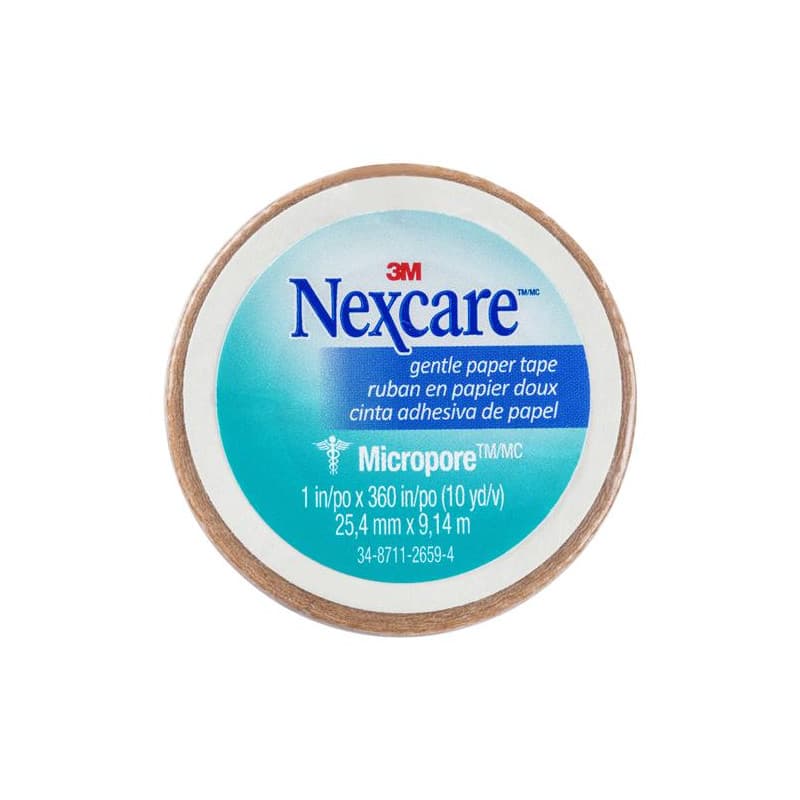 Nexcare Gentle Paper Tape for Frequent Changes 1in x 360in Two Pack