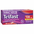 Telfast Hayfever Allergy Relief 120mg 30 Tablets