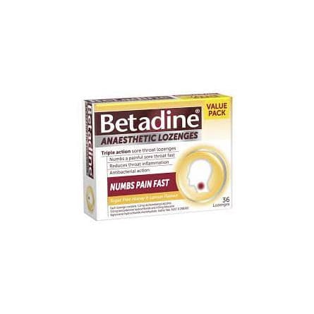 Betadine Anaesthetic Honey Lemon Lozenge 36 - 9319733003495 are sold at Cincotta Discount Chemist. Buy online or shop in-store.