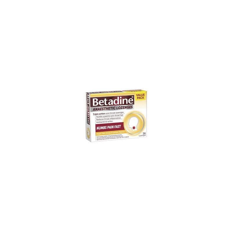 Betadine Anaesthetic Honey Lemon Lozenge 36 - 9319733003495 are sold at Cincotta Discount Chemist. Buy online or shop in-store.