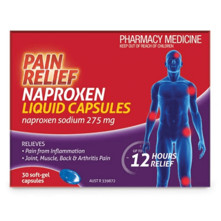 Pain Relief Naproxen Liquid Capsules 30 - 9310263003245 are sold at Cincotta Discount Chemist. Buy online or shop in-store.