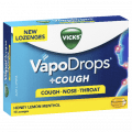 Vicks VapoDrops+Cough Honey Lemon Menthol 16 pack