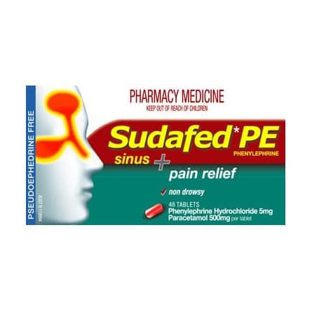 Sudafed Pe Sinus Pain 48 Tablets - 2990010059946 are sold at Cincotta Discount Chemist. Buy online or shop in-store.