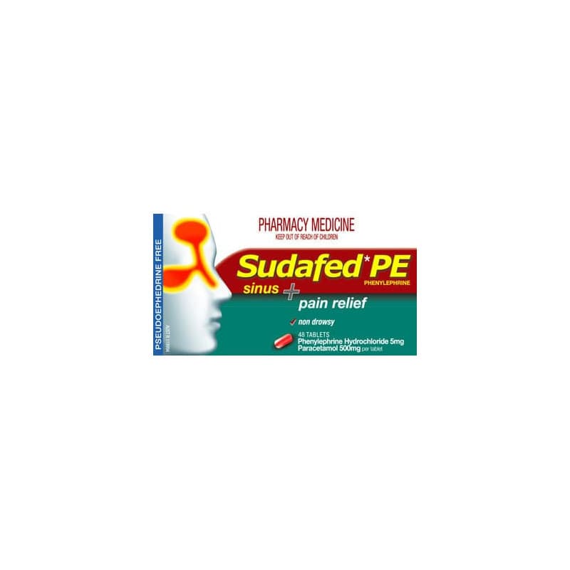 Sudafed Pe Sinus Pain 48 Tablets - 2990010059946 are sold at Cincotta Discount Chemist. Buy online or shop in-store.