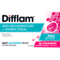 Difflam Sore Throat Lozenges Sugar Free Strawberry 16 pack