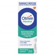 Otrivin Adult Nasal Spray Menthol 10mL - 9310130074255 are sold at Cincotta Discount Chemist. Buy online or shop in-store.
