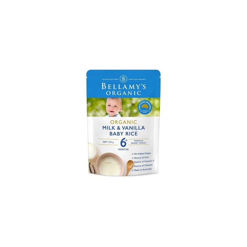 Bellamy's organic milk & vanilla sale baby rice