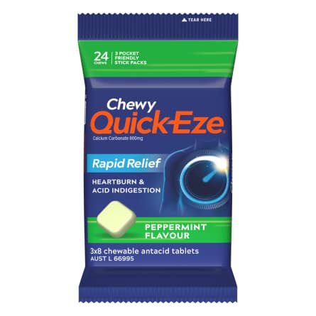 Buy Quick-Eze Chewy Peppermint Multipack 24 Tablets online at Cincotta ...