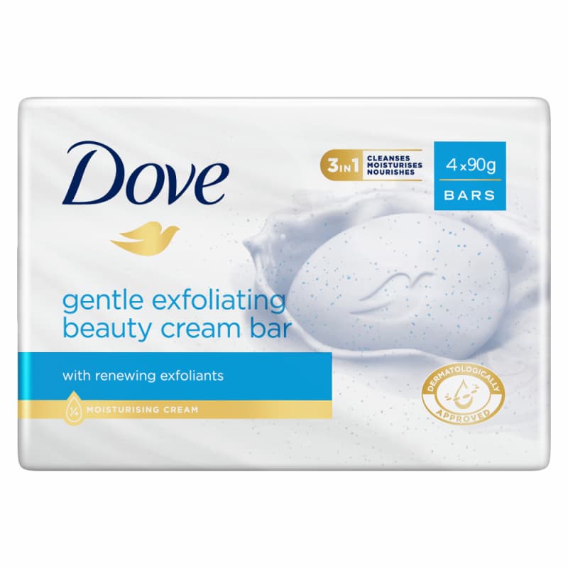 Buy Dove Beauty Soap Bar Soft Peeling Exfoliating 90g 4 Pack Online At