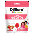 Difflam Kids Soothing Throat Pops Strawberry 10pk