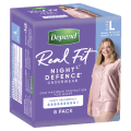 Depend Real Fit Womens Night Defence Underwear 8 Pack