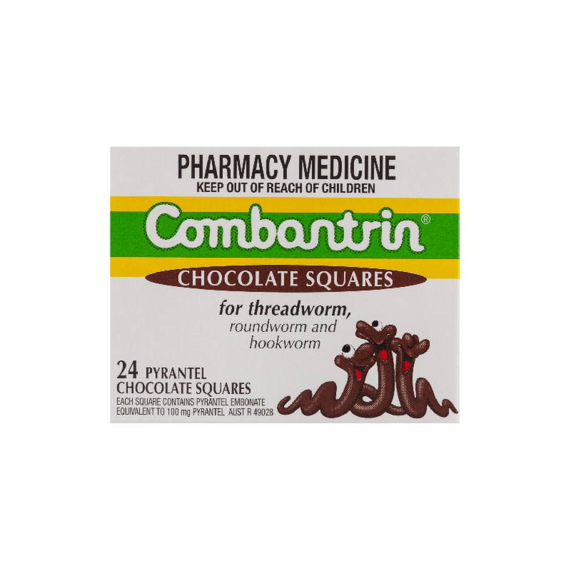 Combantrin Chocolate Squares 24 - 9310059000175 are sold at Cincotta Discount Chemist. Buy online or shop in-store.