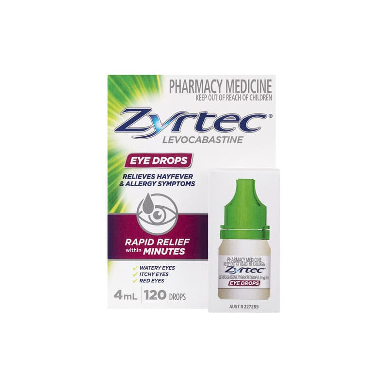 Zyrtec Levocabastine Eye Drops 4mL - 9300607490121 are sold at Cincotta Discount Chemist. Buy online or shop in-store.