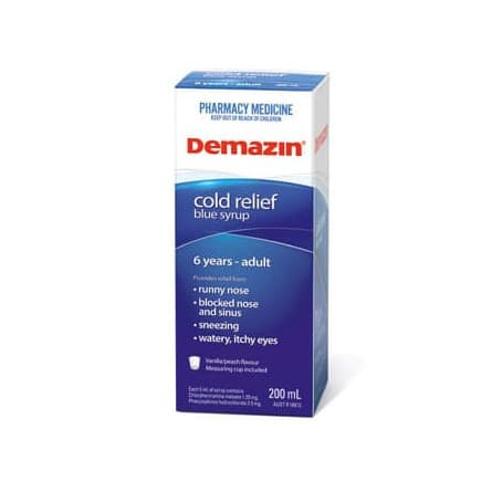 Demazin Blue Syrup 200mL - 9310160822789 are sold at Cincotta Discount Chemist. Buy online or shop in-store.