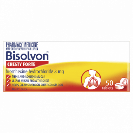 Bisolvon Chesty Forte 8mg Tablets 50 - 9351791000009 are sold at Cincotta Discount Chemist. Buy online or shop in-store.