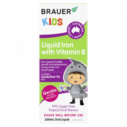 Brauer Kids Iron With Vitamin B 200mL - 9316120273400 are sold at Cincotta Discount Chemist. Buy online or shop in-store.