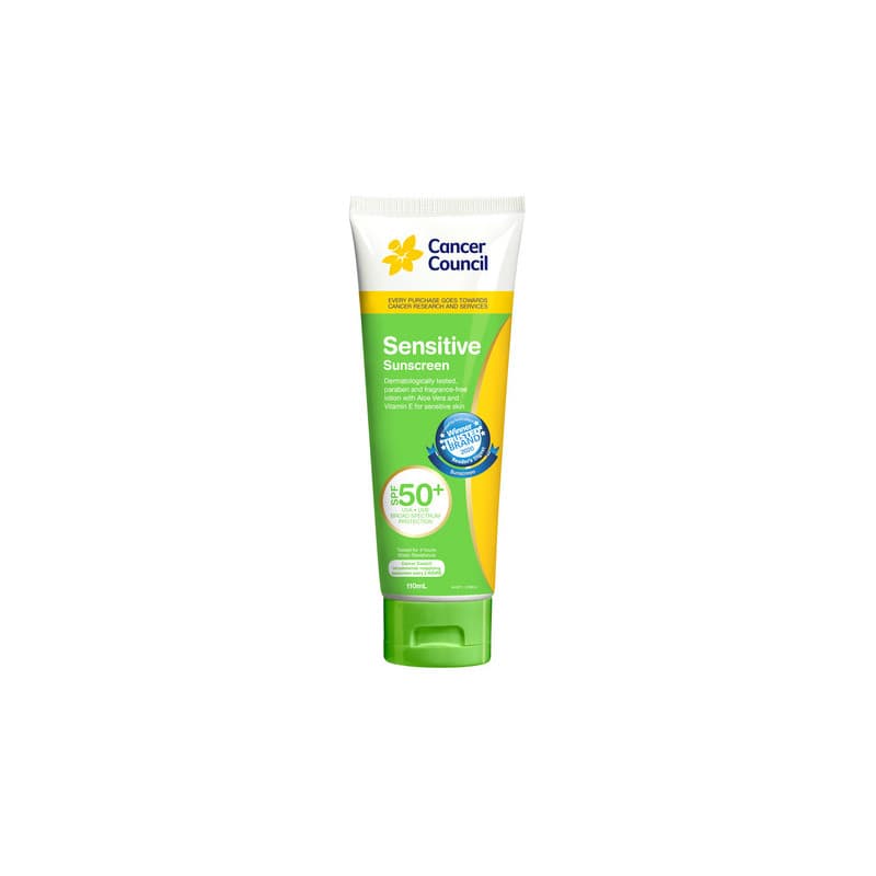 Cancer Council Sensitive Tube SPF50+ 110mL - 9321299102246 are sold at Cincotta Discount Chemist. Buy online or shop in-store.