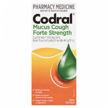 Codral Mucus Cough Forte Strength 200mL - 9300607180886 are sold at Cincotta Discount Chemist. Buy online or shop in-store.