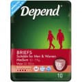 Depend Unisex Fitted Pants 7D Med 10 pack