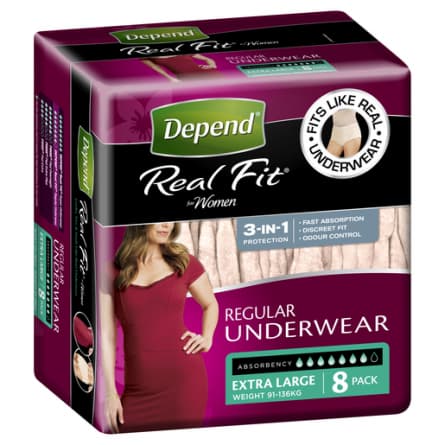 Depend Disposable Underwear Female X-Large, 18 Ct, 18 - Fry's Food Stores
