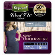 Buy Depend Underwear Realfit Night Defence Female Large 8 Pack Online at  Chemist Warehouse®