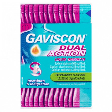 Gaviscon Dual Action Liquid Sachet 10mL - 9300711696273 are sold at Cincotta Discount Chemist. Buy online or shop in-store.