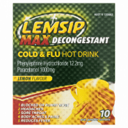 Lemsip Max Decongestant Lemon Sachet 10 - 5000158063938 are sold at Cincotta Discount Chemist. Buy online or shop in-store.