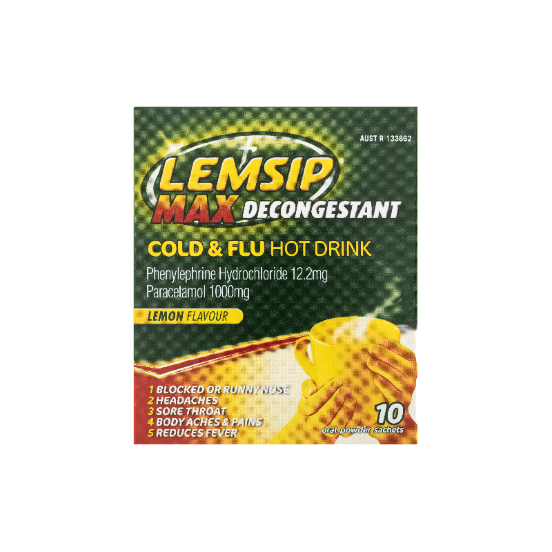 Lemsip Max Decongestant Lemon Sachet 10 - 5000158063938 are sold at Cincotta Discount Chemist. Buy online or shop in-store.