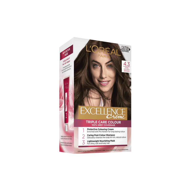 Loreal Excellence Dark Golden Brown 4.3 - 3600523749997 are sold at Cincotta Discount Chemist. Buy online or shop in-store.