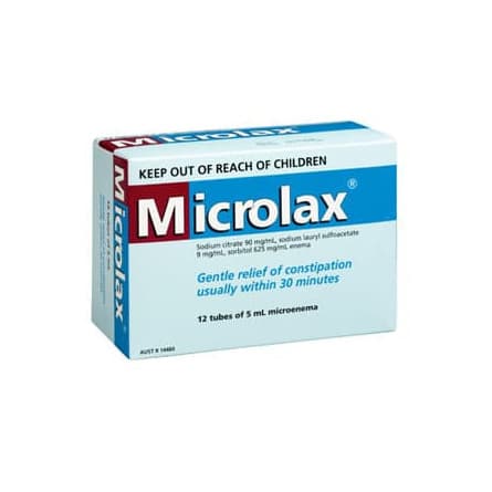 Buy Microlax Microenema 5mL x 12 online at Cincotta Discount Chemist