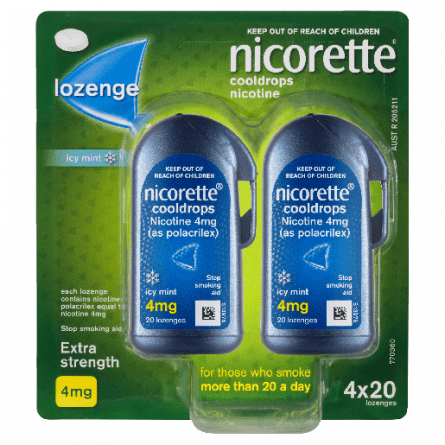 Nicorette Cool Drops 4mg 80 Lozenges - 9300607011043 are sold at Cincotta Discount Chemist. Buy online or shop in-store.