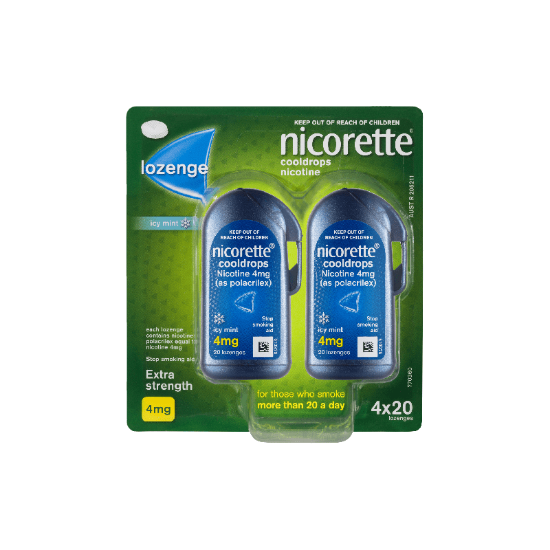 Nicorette Cool Drops 4mg 80 Lozenges - 9300607011043 are sold at Cincotta Discount Chemist. Buy online or shop in-store.