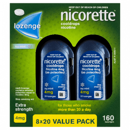 Nicorette Cool Drops 4mg 160 Pack - 9300607060034 are sold at Cincotta Discount Chemist. Buy online or shop in-store.