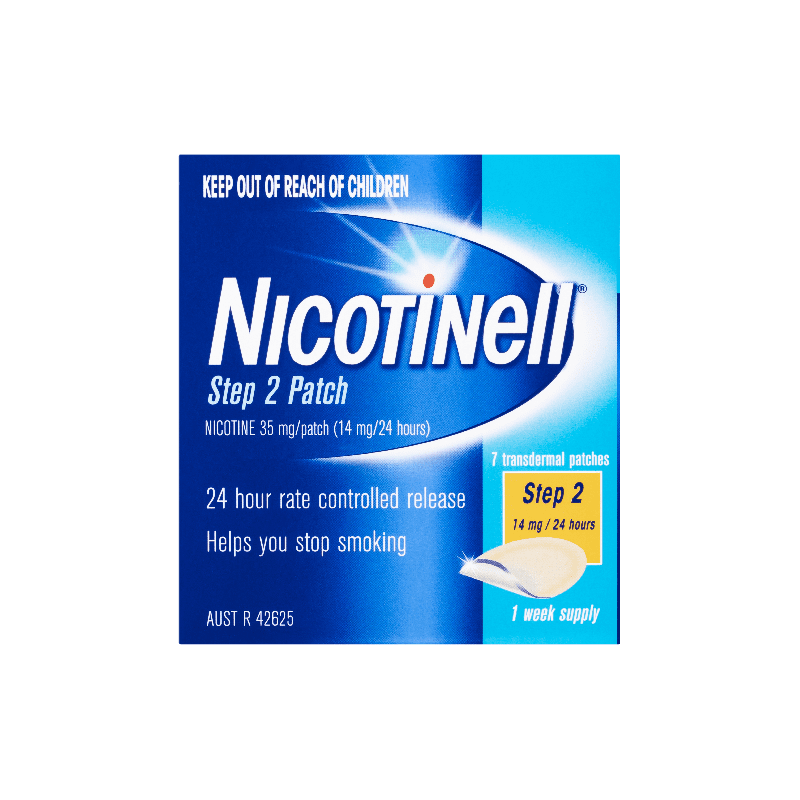 Nicotinell Patches Step 2 14 mg 7 pk - 9319912034128 are sold at Cincotta Discount Chemist. Buy online or shop in-store.